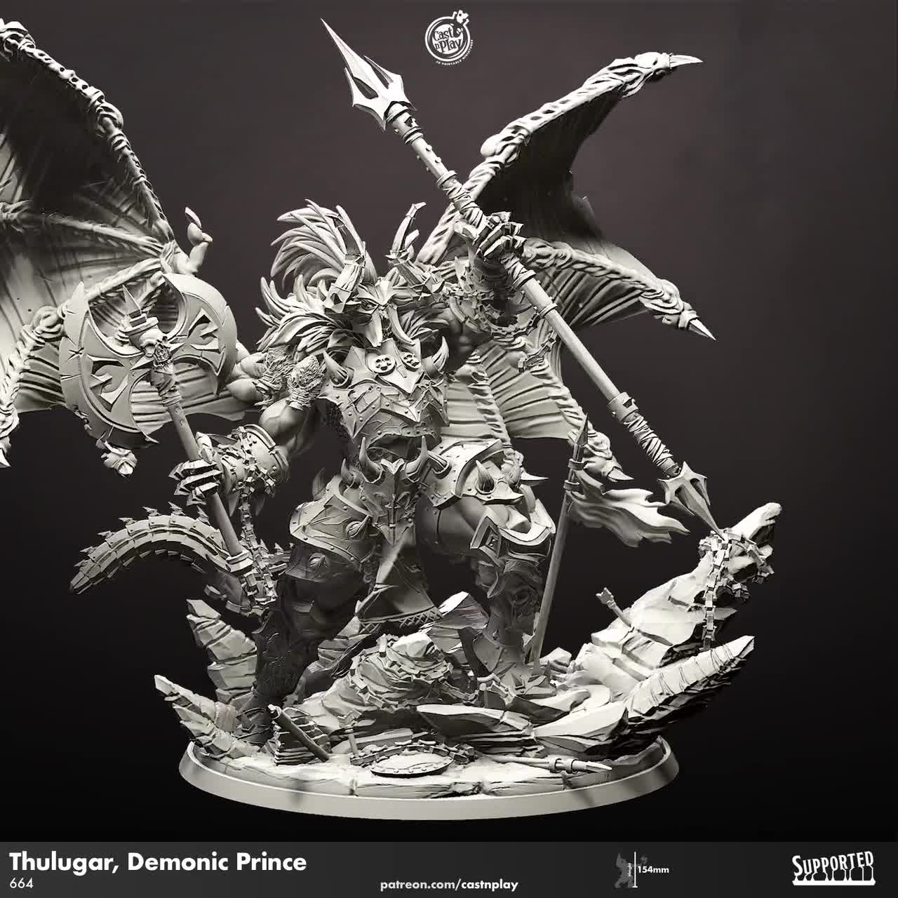 Daemon Prince Miniature - Castnplay | Exhalted Greater Demon Model